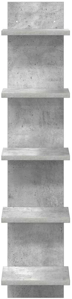 Sieninė lentyna 2 vnt. Betono pilka 22 x 15 x 100 cm