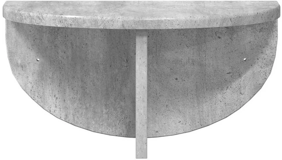 Sieninė lentyna 2 vnt. Betono pilka 38 x 19 x 19 cm