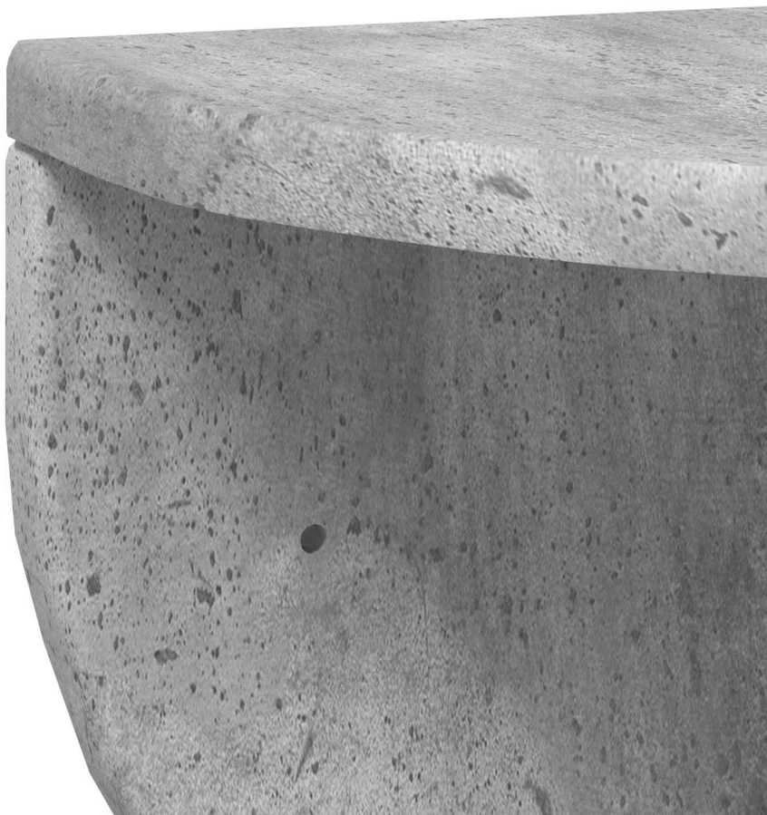 Sieninė lentyna 2 vnt. Betono pilka 48 x 24 x 24 cm