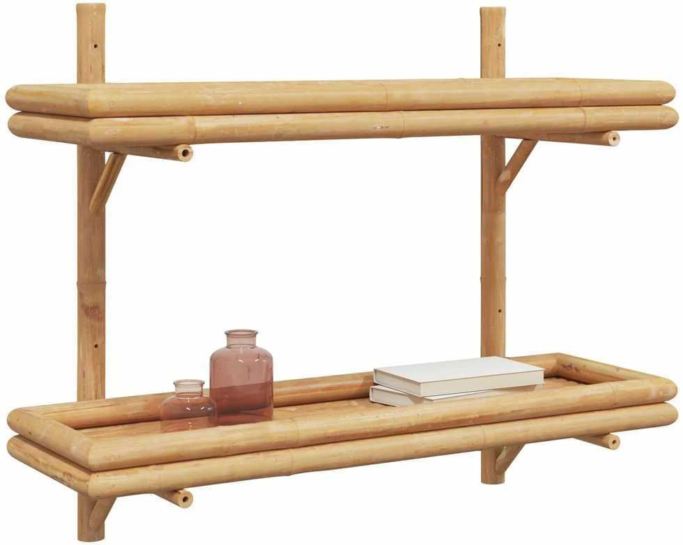 Sieninė lentyna Sieninis Ruda 75 x 26 x 60 cm bambukas