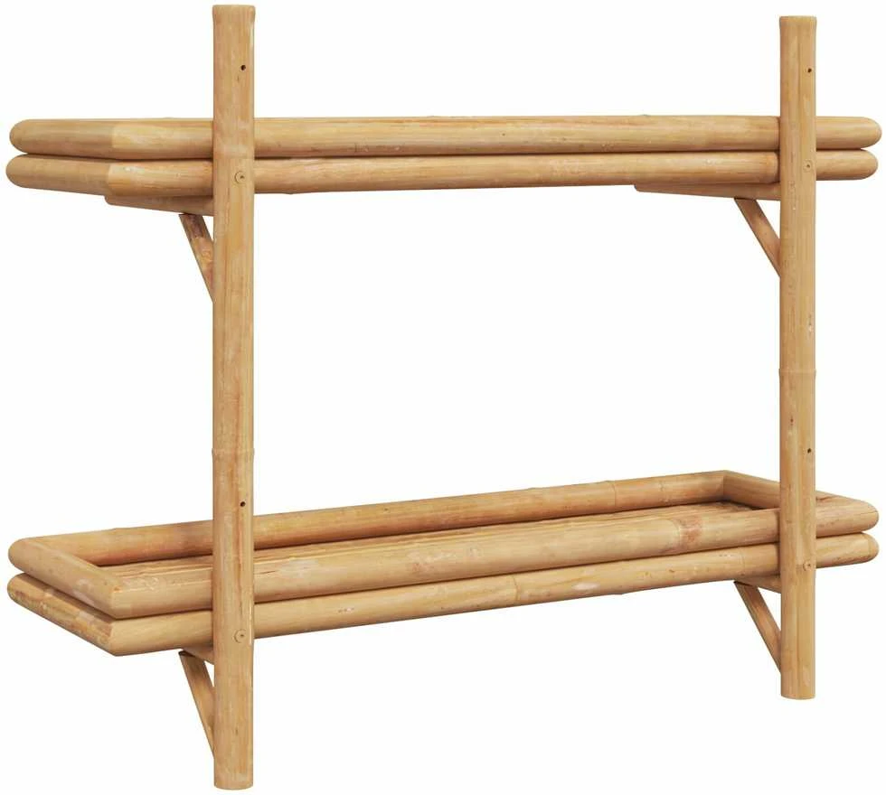Sieninė lentyna Sieninis Ruda 75 x 26 x 60 cm bambukas