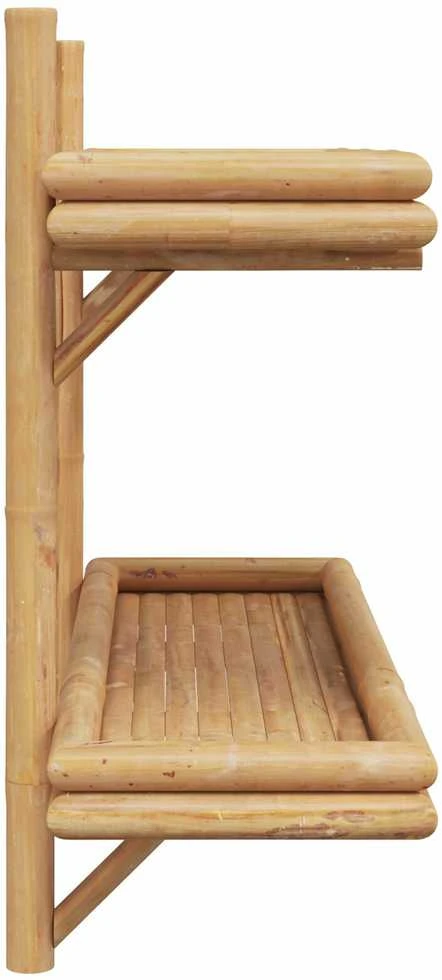 Sieninė lentyna Sieninis Ruda 75 x 26 x 60 cm bambukas