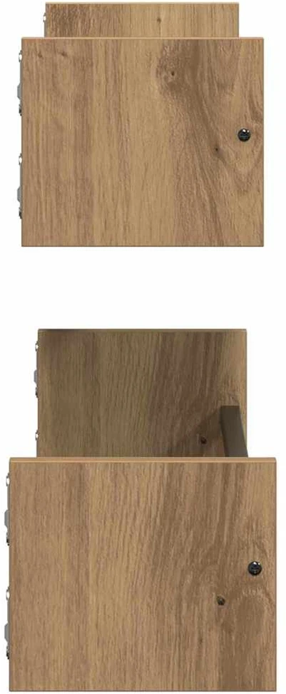 Sieninė lentyna 2 vnt. Amatininkų ąžuolas 60 x 16 x 14 cm