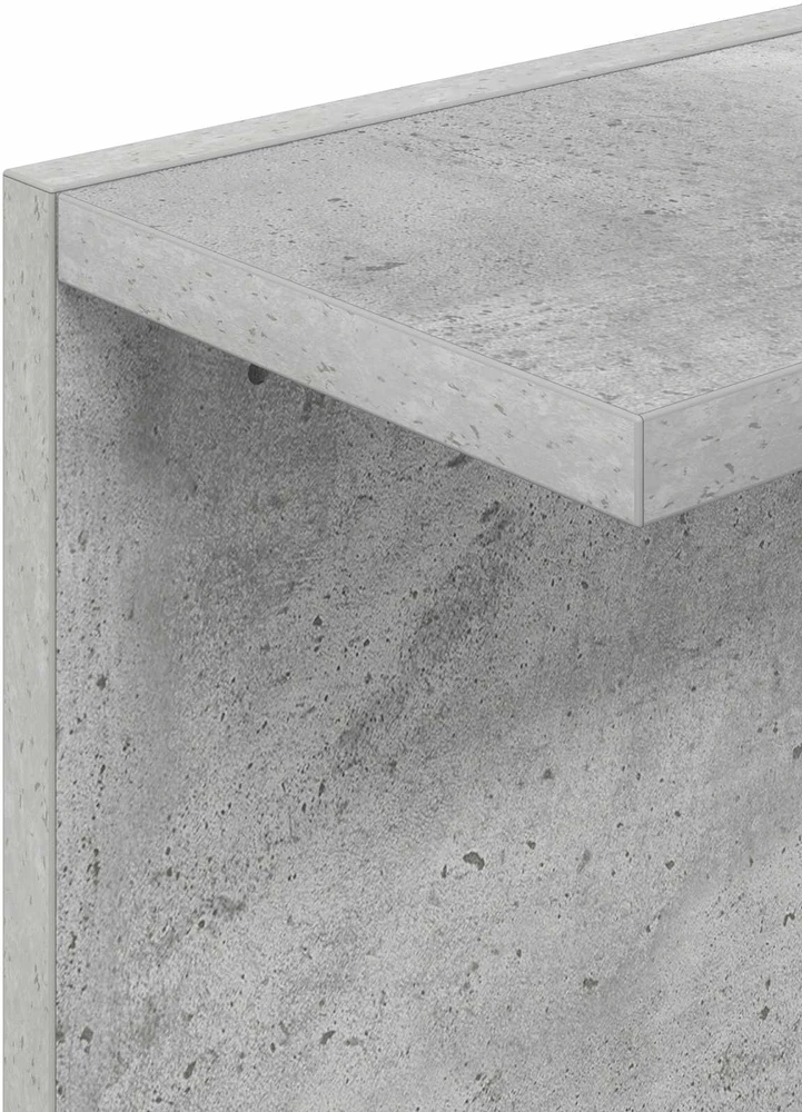 Sieninė lentyna 2 vnt. Betono pilka 22 x 15 x 100 cm