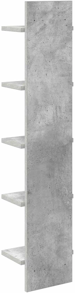 Sieninė lentyna 2 vnt. Betono pilka 22 x 15 x 100 cm