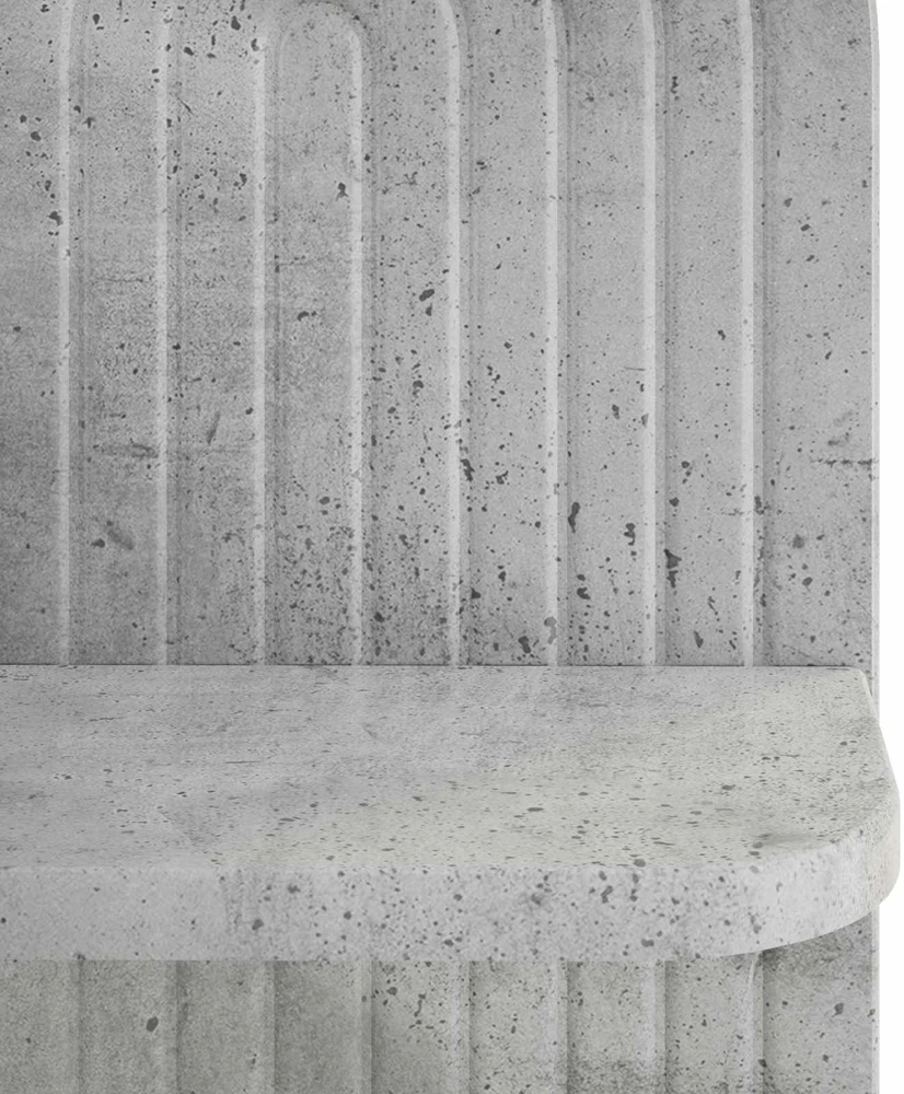 Sieninė lentyna 2 vnt. Betono pilka 23 x 13,5 x 37,5 cm