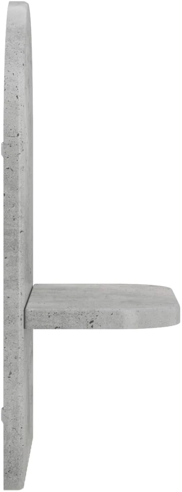 Sieninė lentyna 2 vnt. Betono pilka 23 x 13,5 x 37,5 cm