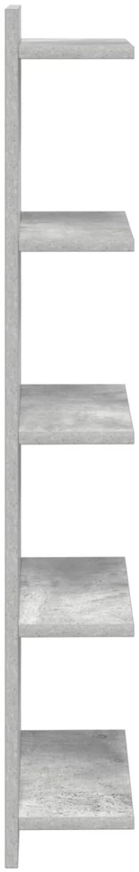 Sieninė lentyna 2 vnt. Betono pilka 30 x 15 x 100 cm