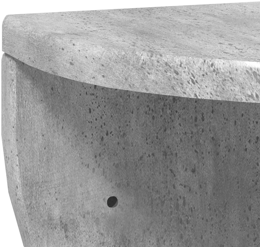 Sieninė lentyna 2 vnt. Betono pilka 38 x 19 x 19 cm