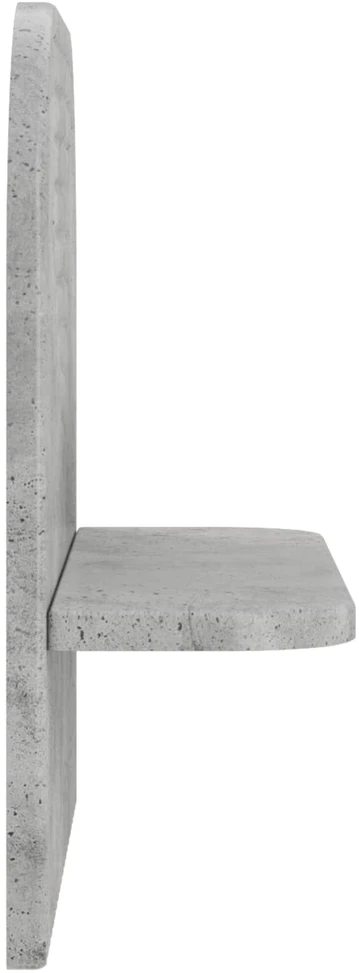 Sieninė lentyna 2 vnt. Betono pilka 41 x 13,5 x 37,5 cm