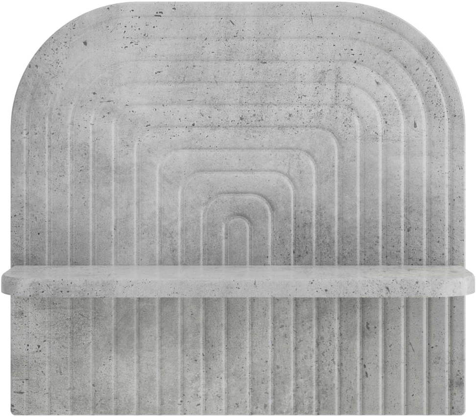 Sieninė lentyna 2 vnt. Betono pilka 41 x 13,5 x 37,5 cm