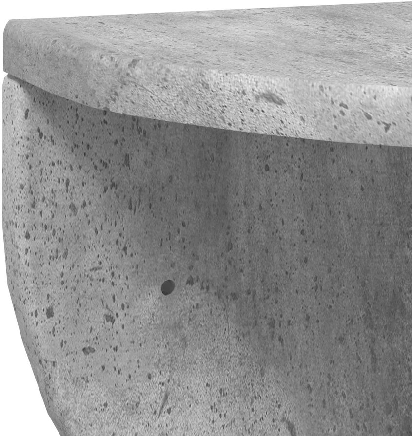 Sieninė lentyna 2 vnt. Betono pilka 48 x 24 x 24 cm