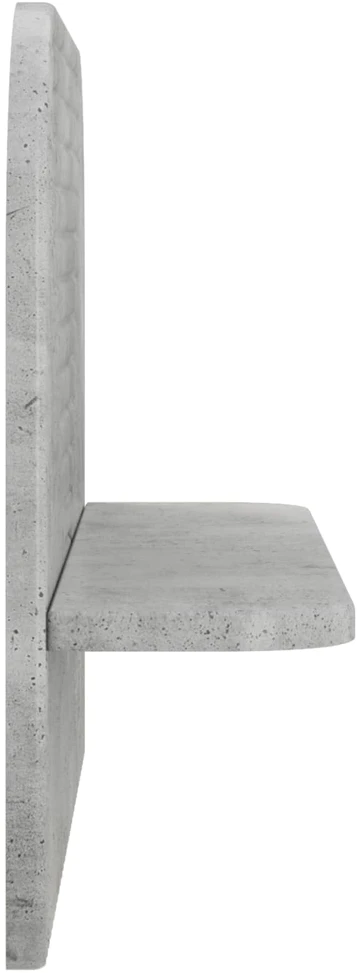Sieninė lentyna 2 vnt. Betono pilka 60 x 13.5 x 37.5 cm