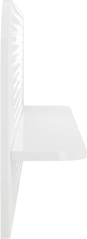 Sieninė lentyna 2 vnt. Itin blizgi balta 102 x 13.5 x 37.5 cm