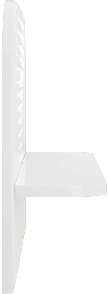 Sieninė lentyna 2 vnt. Itin blizgi balta 60 x 13.5 x 37.5 cm
