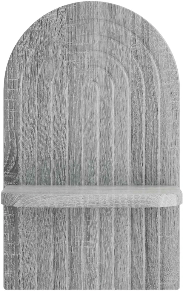 Sieninė lentyna 2 vnt. Pilka Sonoma 23 x 13,5 x 37,5 cm