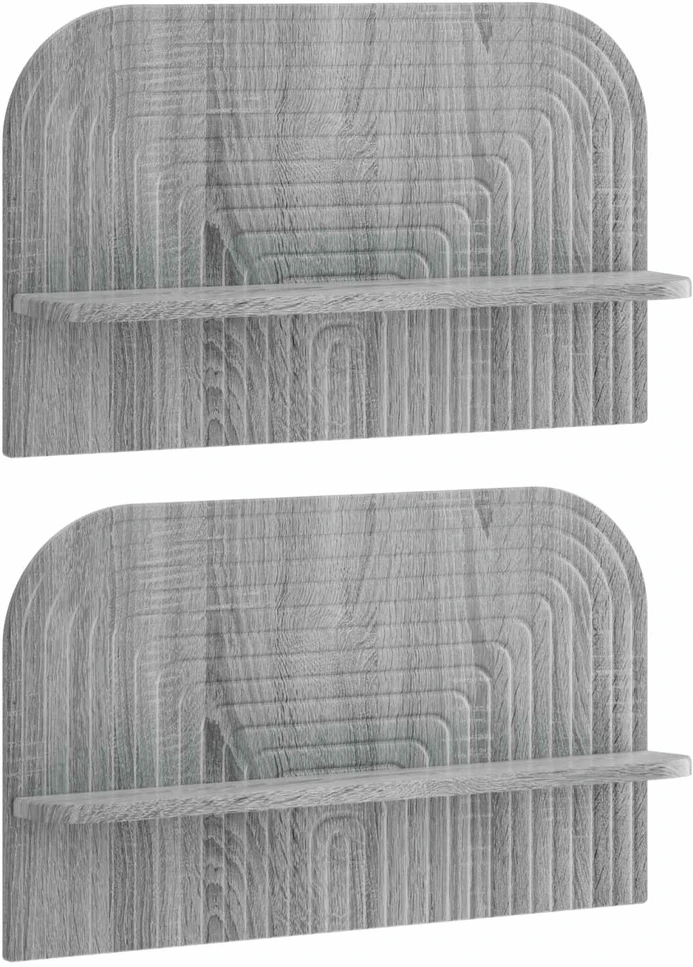 Sieninė lentyna 2 vnt. Pilka Sonoma 60 x 13.5 x 37.5 cm