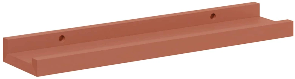 Sieninė lentyna 2 vnt. Raudona 40 x 9 x 3 cm Apdirbta mediena