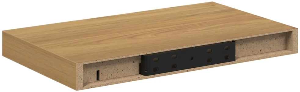 Sieninė lentyna 2 vnt. Ruda 40 x 23,5 x 3,8 cm Apdirbta mediena