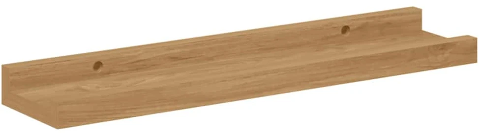 Sieninė lentyna 2 vnt. Ruda 40 x 9 x 3 cm Apdirbta mediena