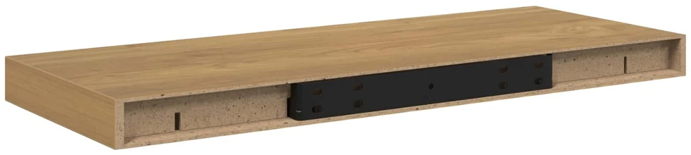 Sieninė lentyna 2 vnt. Ruda 60 x 23,5 x 3,8 cm Apdirbta mediena