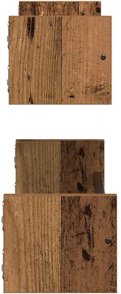 Sieninė lentyna 2 vnt. Senas medis 60 x 16 x 14 cm