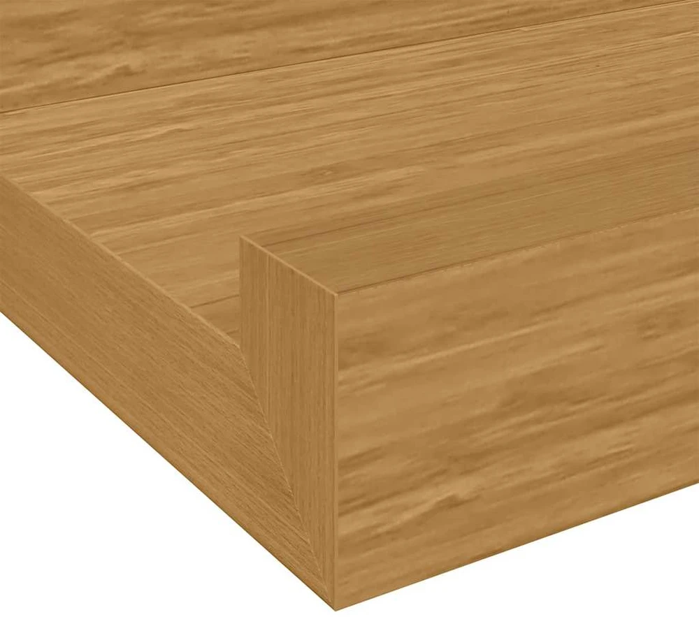 Sieninė lentyna 2 vnt. Smėlio 40 x 9 x 3 cm Apdirbta mediena