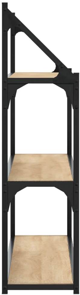 Sieninė lentyna, 3 aukštų, ąžuolo, 80x21x78,5cm, mediena