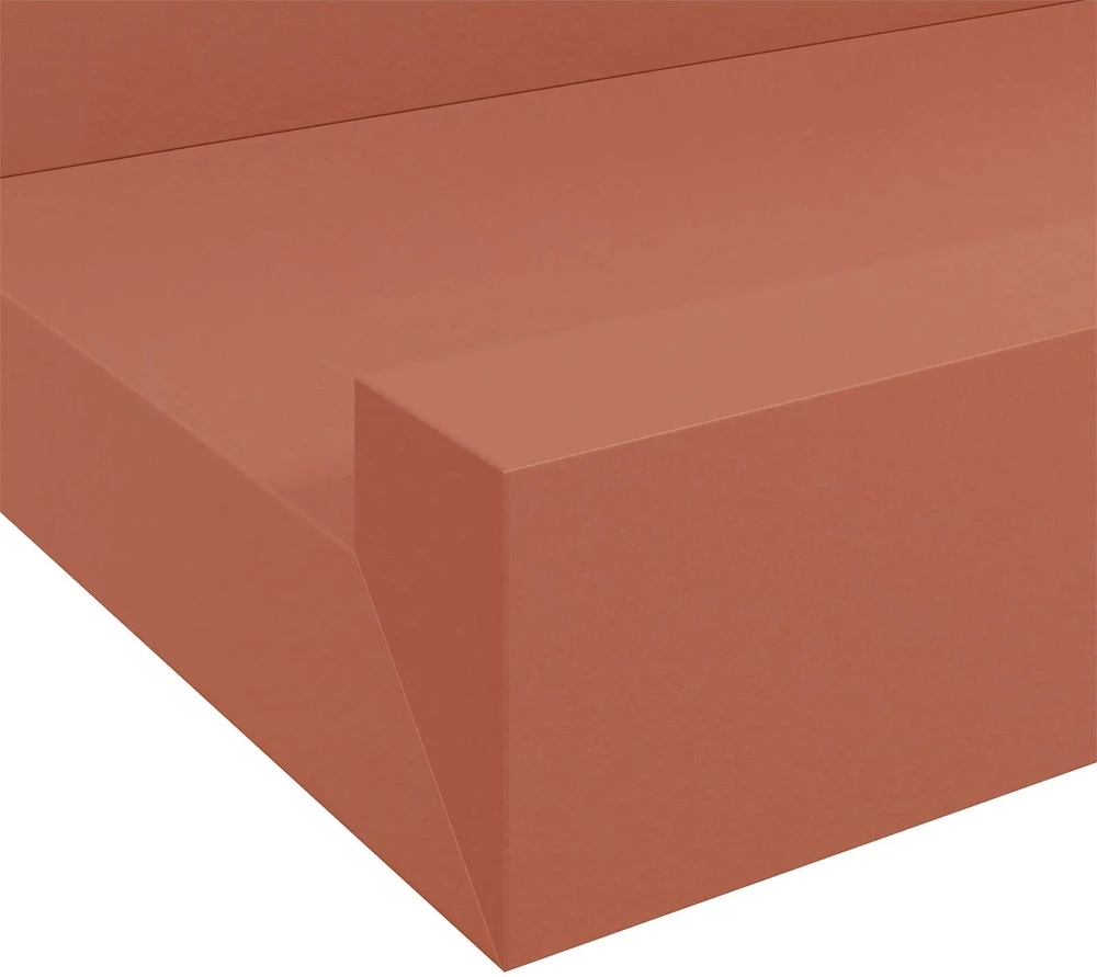 Sieninė lentyna 4 vnt. Raudona 100 x 9 x 3 cm Apdirbta mediena
