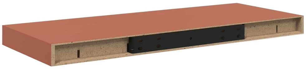 Sieninė lentyna 4 vnt. Raudona 60 x 23,5 x 3,8 cm
