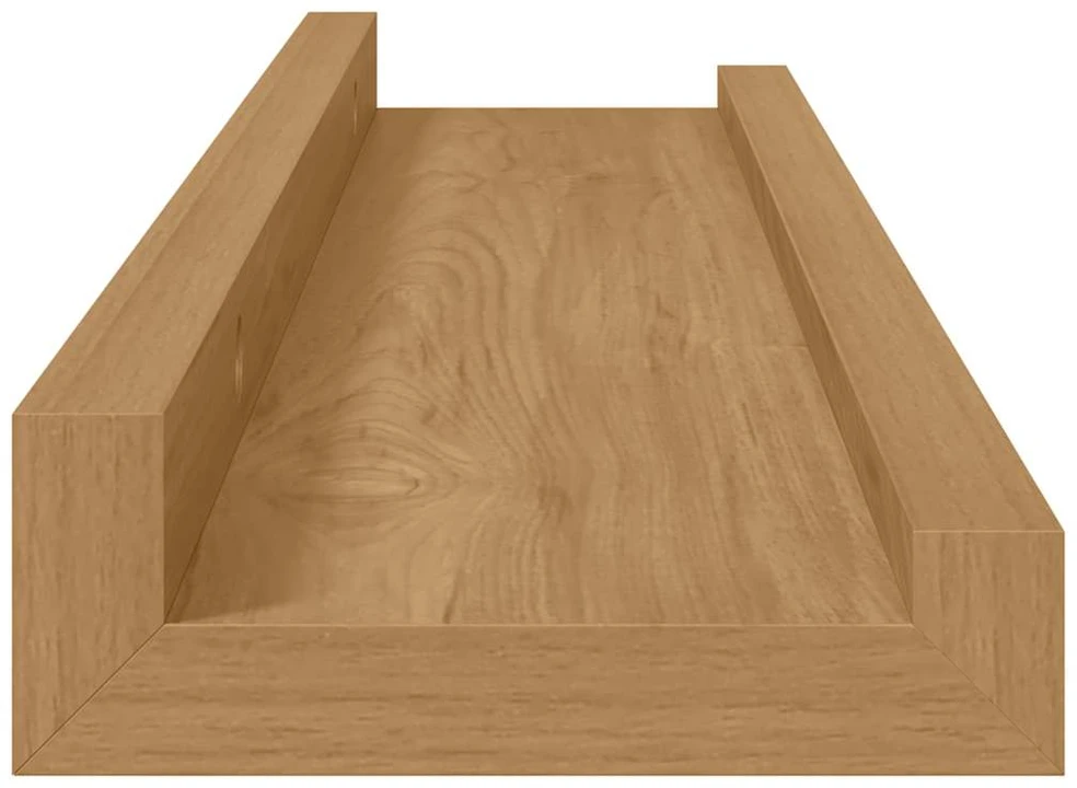 Sieninė lentyna 4 vnt. Ruda 40 x 9 x 3 cm Apdirbta mediena