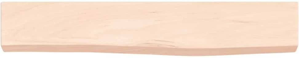 Sieninė lentyna, 60x10x4cm, neapdorotas ąžuolo medienos masyvas