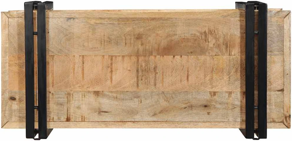 Sieninė lentyna 70x33x35 cm Masyvus neapdorotas medis Mango