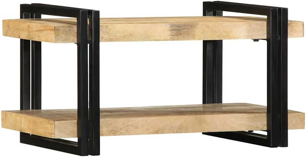 Sieninė lentyna 70x33x35 cm Masyvus neapdorotas medis Mango