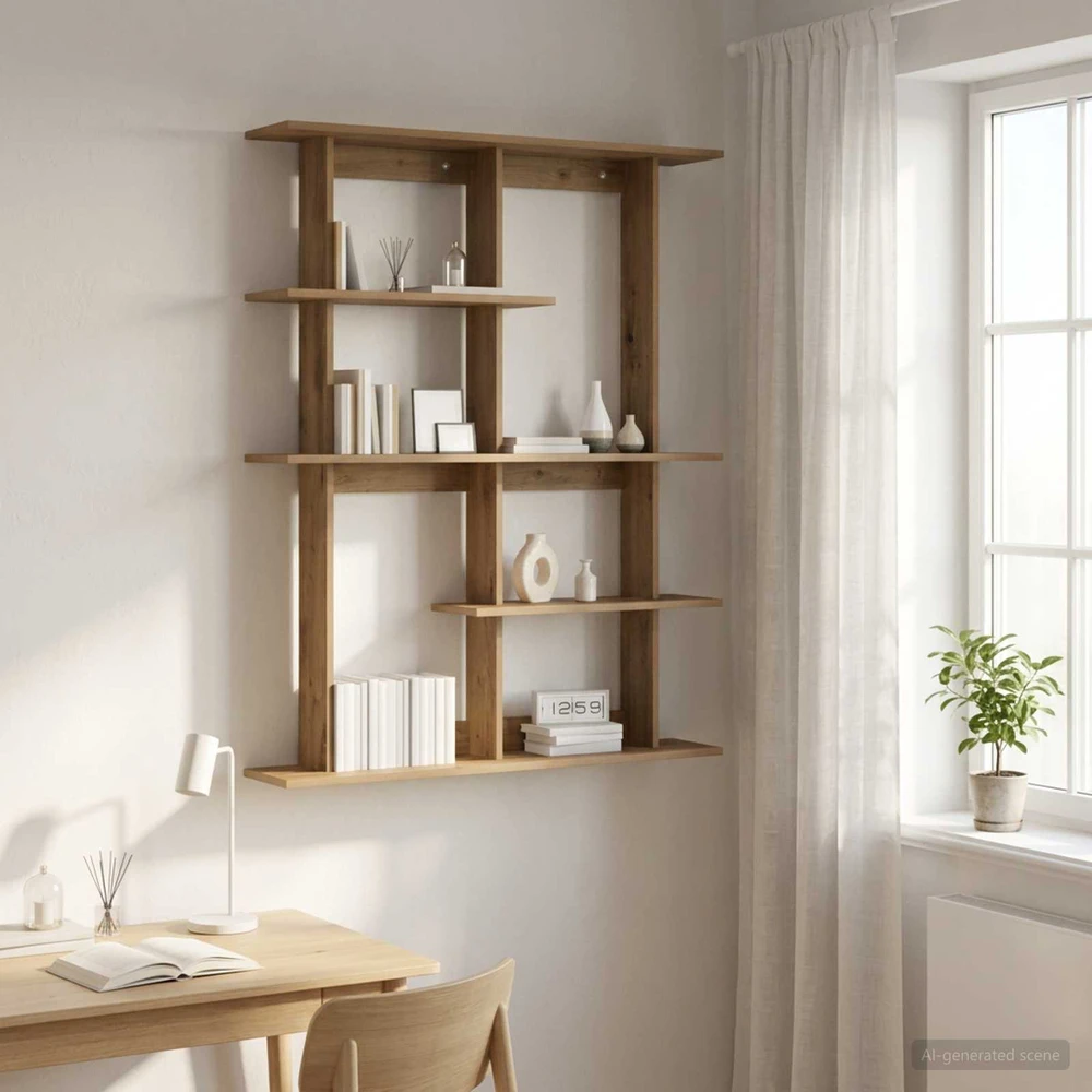 Sieninė lentyna Artisano ąžuolo 102 x 20 x 130 cm