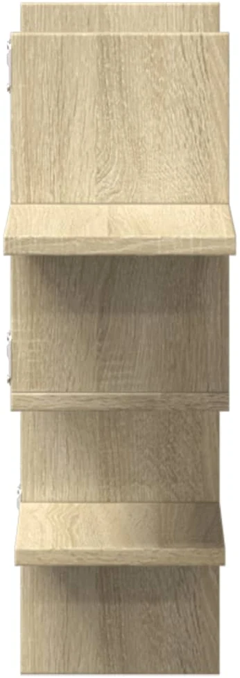 Sieninė lentyna, ąžuolo, 124,5x18x60,5cm, apdirbta mediena