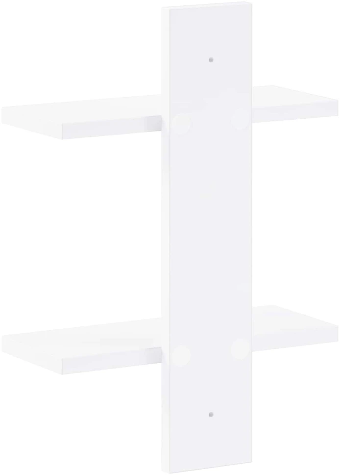 Sieninė lentyna Balta 30 x 13.5 x 43 cm Apdirbta mediena