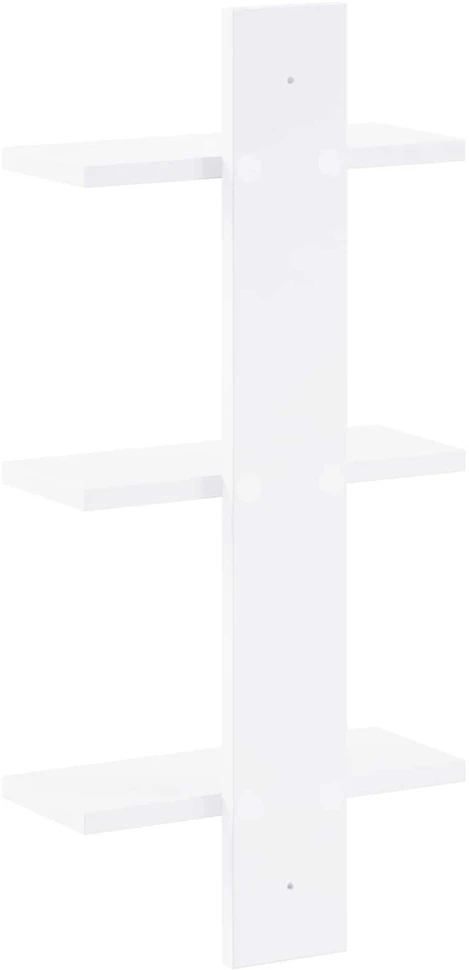 Sieninė lentyna Balta 30 x 13.5 x 64.5 cm Apdirbta mediena