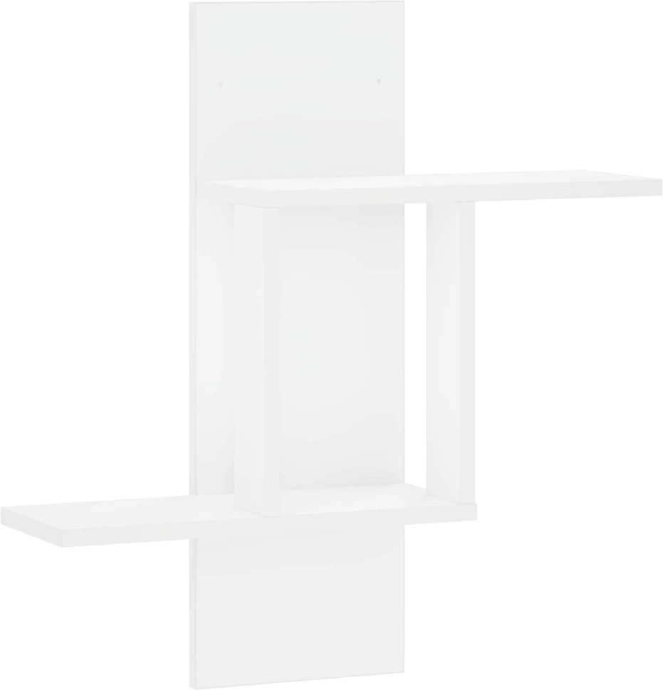 Sieninė lentyna Balta 59 x 17 x 63 cm Apdirbta mediena
