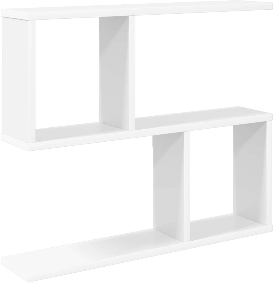 Sieninė lentyna Balta 60 x 12 x 50,5 cm Apdirbta mediena