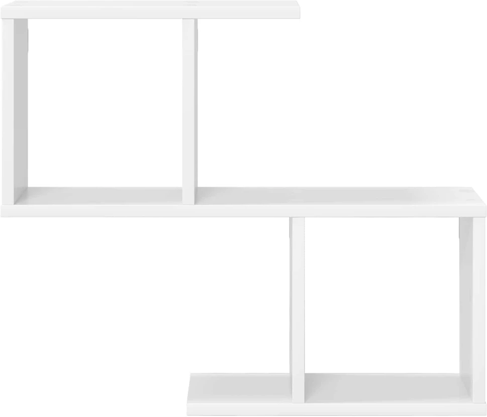 Sieninė lentyna Balta 60 x 12 x 50,5 cm Apdirbta mediena