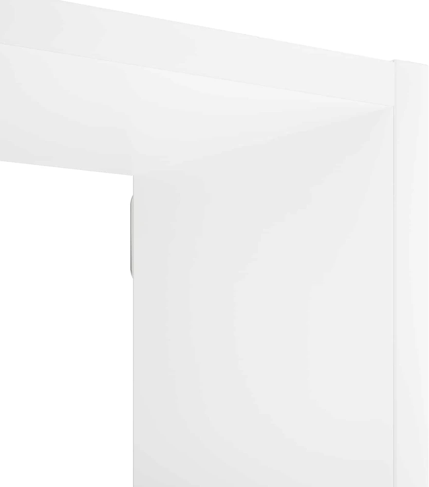 Sieninė lentyna Balta 72 x 17 x 55,5 cm Apdirbta mediena