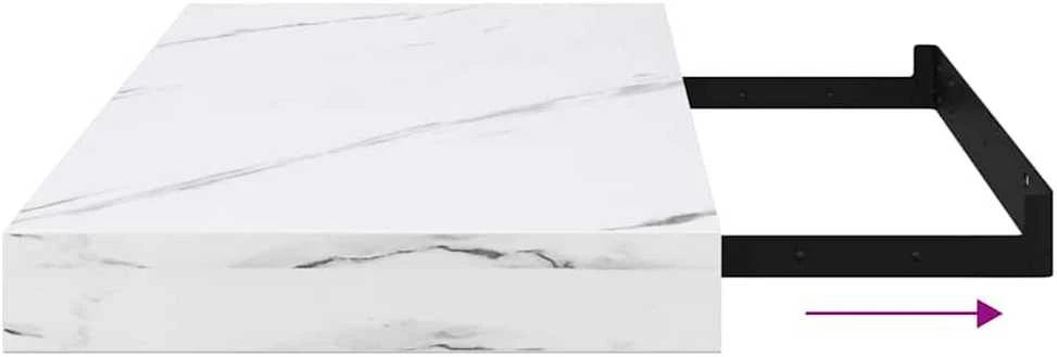 Sieninė lentyna Sieninis Balti marmuro 50 x 23,5 x 3,8 cm