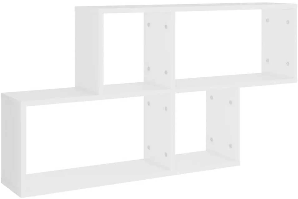 Sieninė lentyna, baltos spalvos, 100x18x53cm, apdirbta mediena