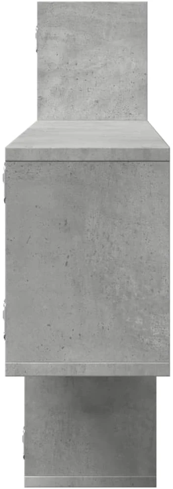 Sieninė lentyna, betono, 167,5x18x68cm, apdirbta mediena