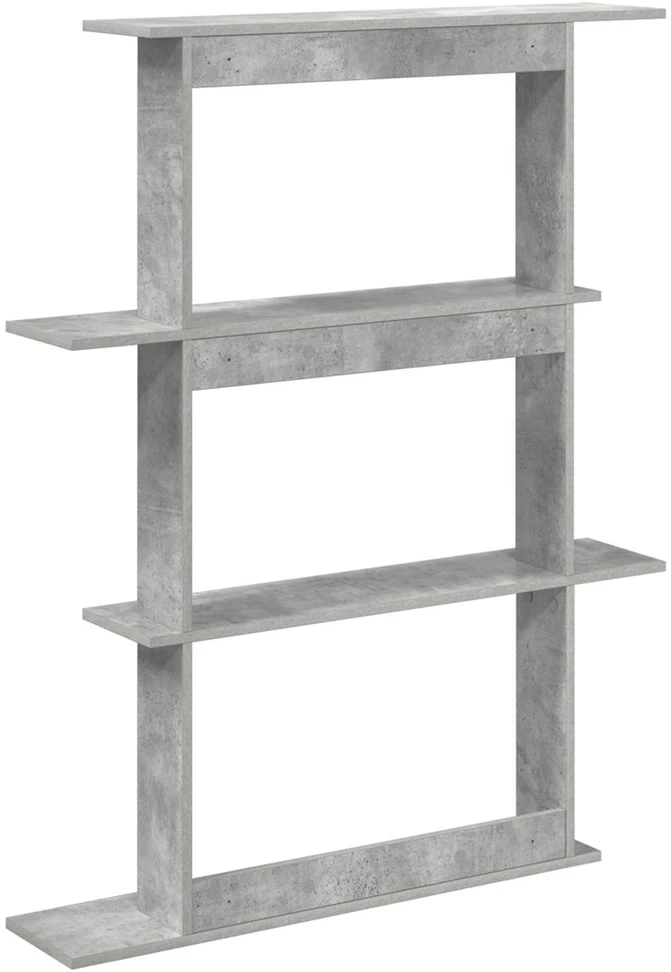 Sieninė lentyna Betono pilka 100 x 20 x 126 cm Apdirbta mediena