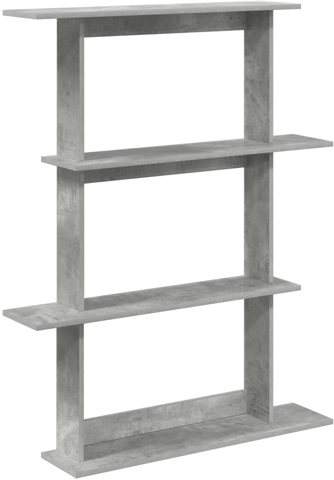Sieninė lentyna Betono pilka 100 x 20 x 126 cm Apdirbta mediena
