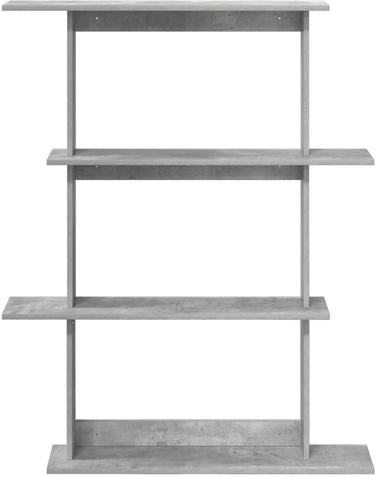 Sieninė lentyna Betono pilka 100 x 20 x 126 cm Apdirbta mediena
