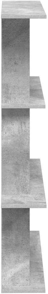 Sieninė lentyna Betono pilka 100 x 20 x 126 cm Apdirbta mediena