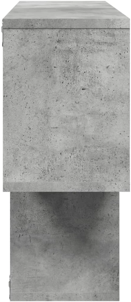 Sieninė lentyna, betono pilka, 100x20x53cm, apdirbta mediena